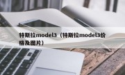 特斯拉model3（特斯拉model3价格及图片）